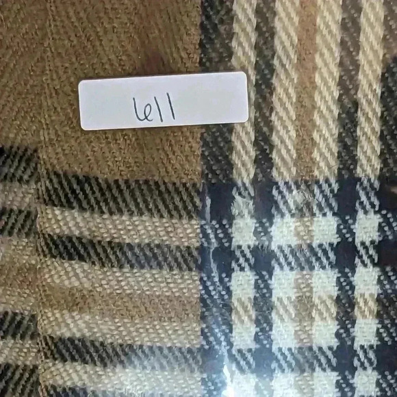 V.Fraas Womens Cape One Size Tan Black Plaid Open Front Wrap Shawl Layer - Picture 8 of 8